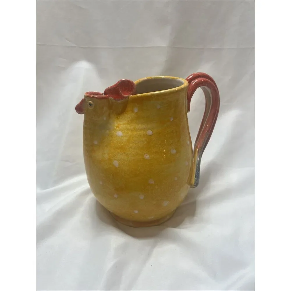 CERAMICHE LE FAVOLOSE‎ Rooster Pitcher Pottery Ceramic Art  8